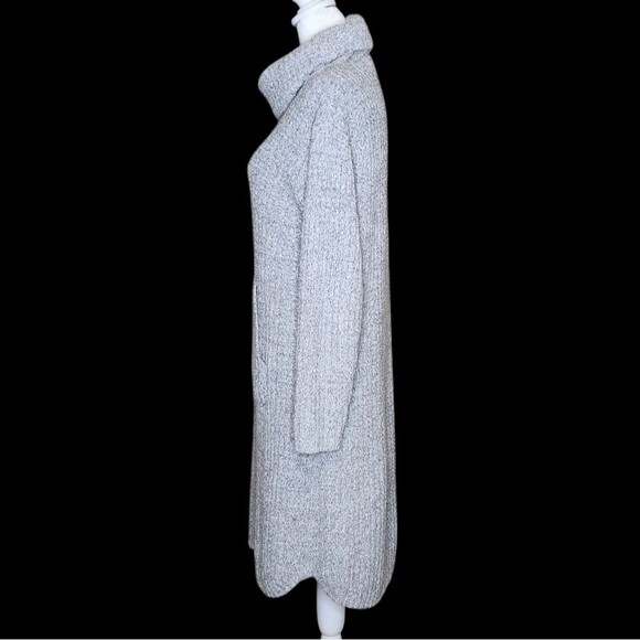 Softies Marshmallow Slouch Turtleneck Lounger Gray Ribbed Knit Women's Size XS - Picture 4 of 10